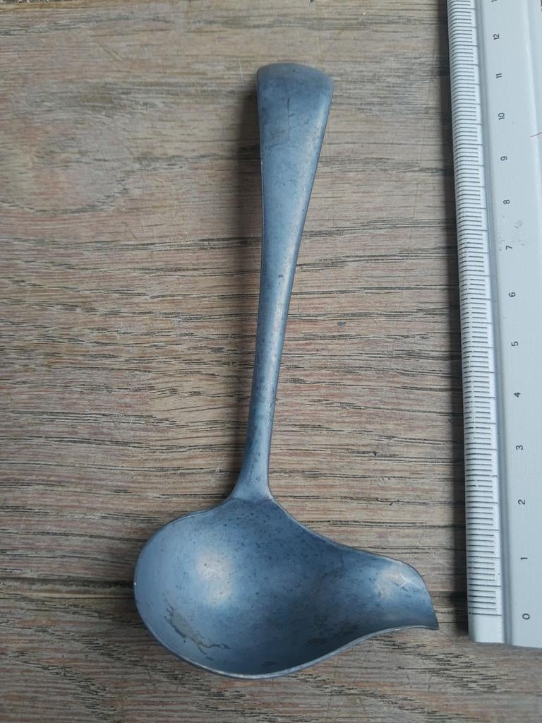 Ancienne cuillère à sauce en étain, Enlèvement ou Envoi