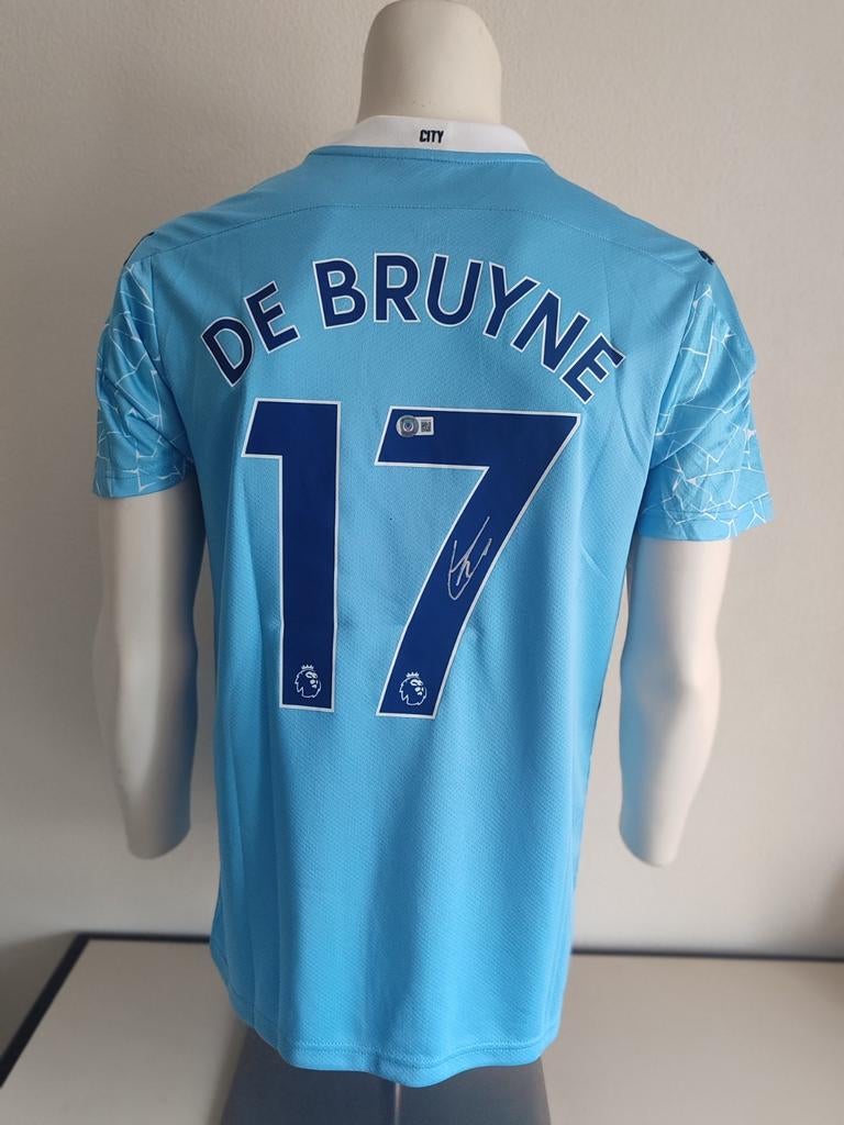 Maillot de Manchester City avec la signature de De Bruyne Be, Collections, Articles de Sport & Football, Enlèvement ou Envoi, Maillot
