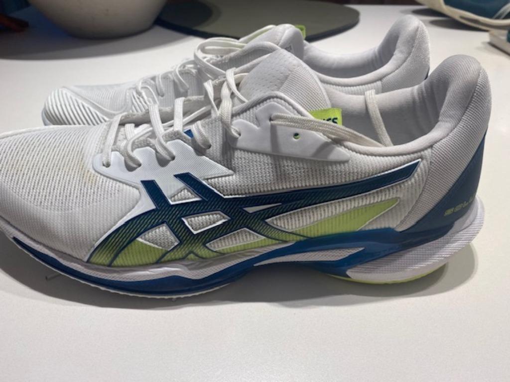Chaussures de padel Asics taille 47, Comme neuf, Enlèvement, Chaussures de sport, Bleu