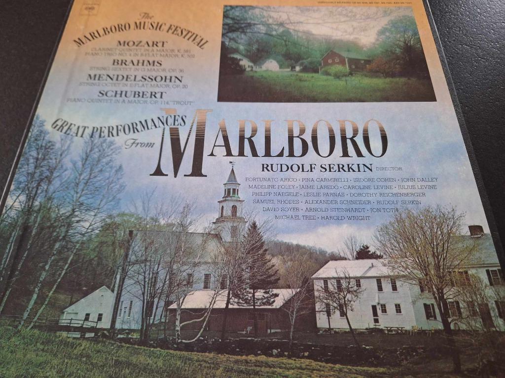 Schubert / Brahms / Mozart - Performances From Marlboro Box, 12 pouces, Enlèvement ou Envoi, Utilisé, Musique de chambre