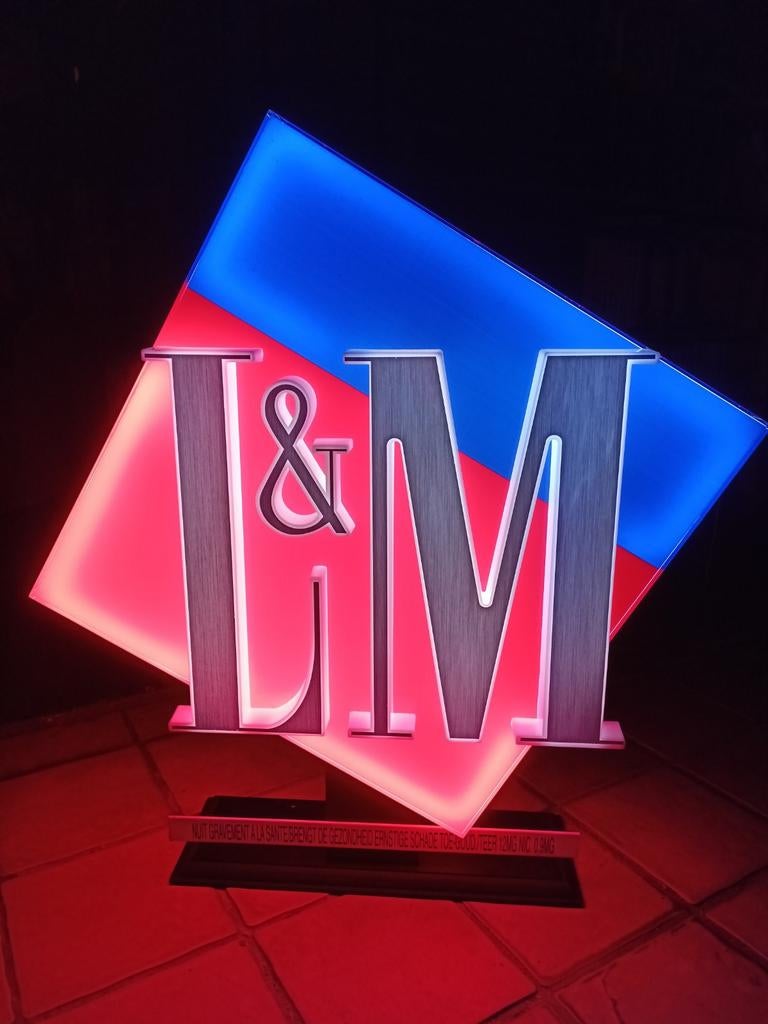 Vintage L&M lichtreclame in nieuwstaat, Verzamelen, Ophalen of Verzenden, Nieuw