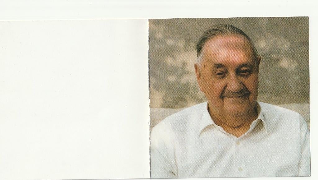August DE BOEVER Sucaet Poesele Tielt 1998 burgemeester, Verzenden, Bidprentje