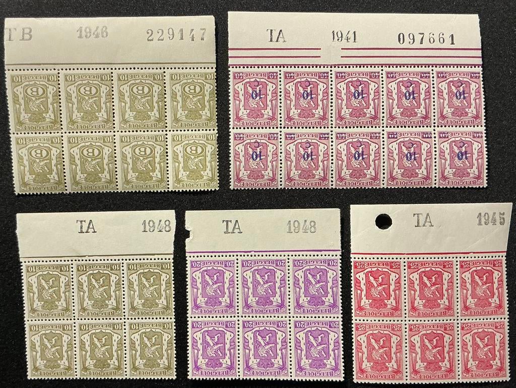 LOTVERKOOP 302. MNH. 5 blokken + Jaartal, Ophalen of Verzenden, Postfris, Orginele gom, Postfris