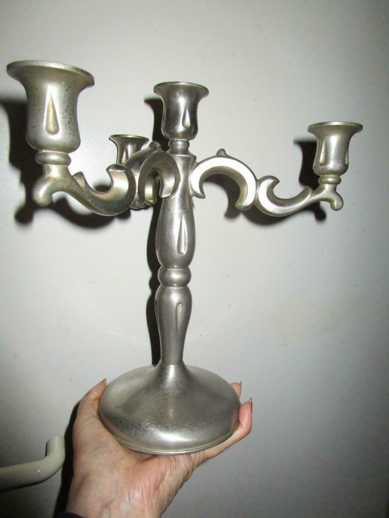CHANDELIER ETAIN, Gris, Comme neuf, Autres matériaux, Chandelier