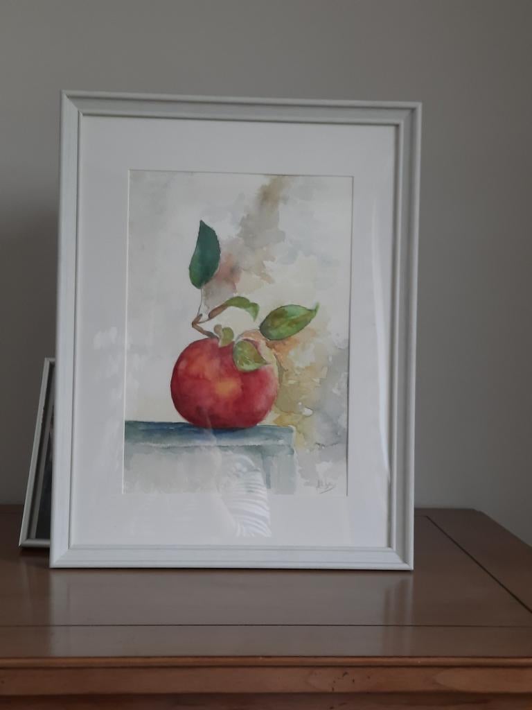 Aquarelle encadrée, Antiquités & Art, Art | Peinture | Classique, Enlèvement ou Envoi