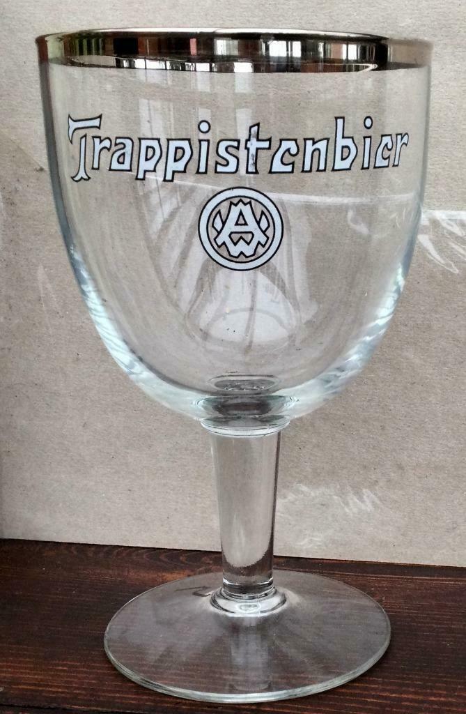 bier brouwerij glas Westmalle Trappistenbier  zilverboord, Verzamelen, Ophalen of Verzenden, Zo goed als nieuw, Bierglas