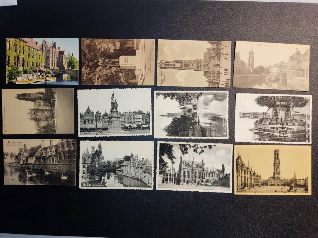 12 cartes postales anciennes Bruges Bruges, Collections, Enlèvement ou Envoi, Non affranchie, Flandre Occidentale