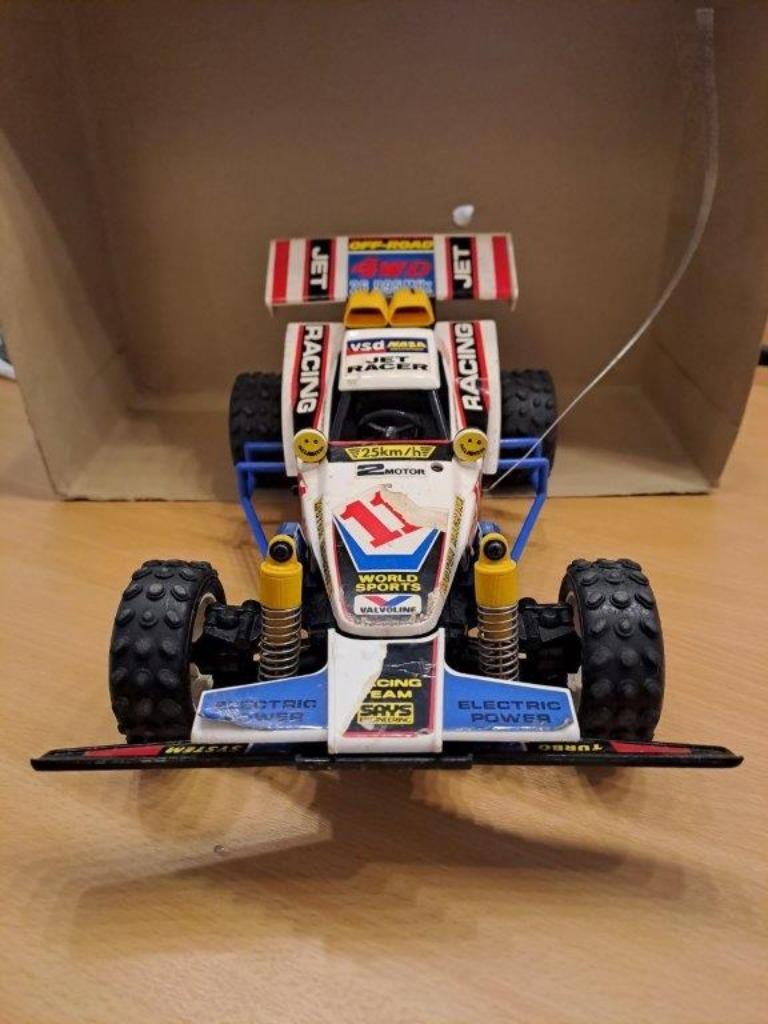 Buggy Taiyo Jet Racer 4wd vintage RC, Ophalen of Verzenden, Gebruikt, Schaal 1:24