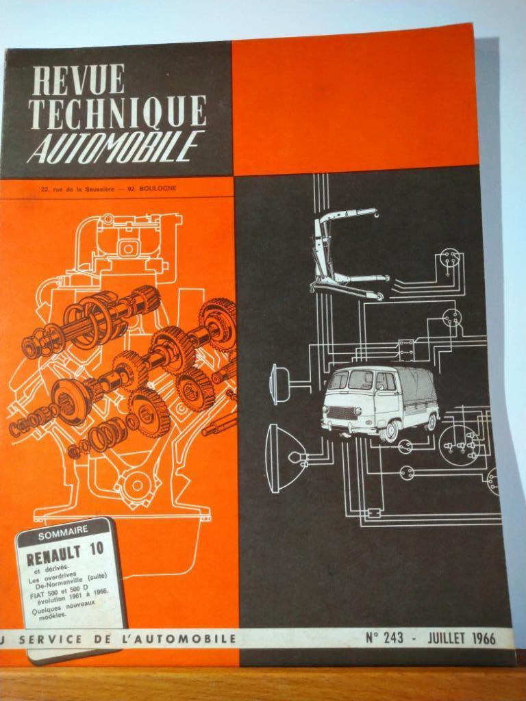 RTA - Renault 10 - Revue technique automobile n 243, Autos : Divers, Modes d'emploi & Notices d'utilisation, Envoi