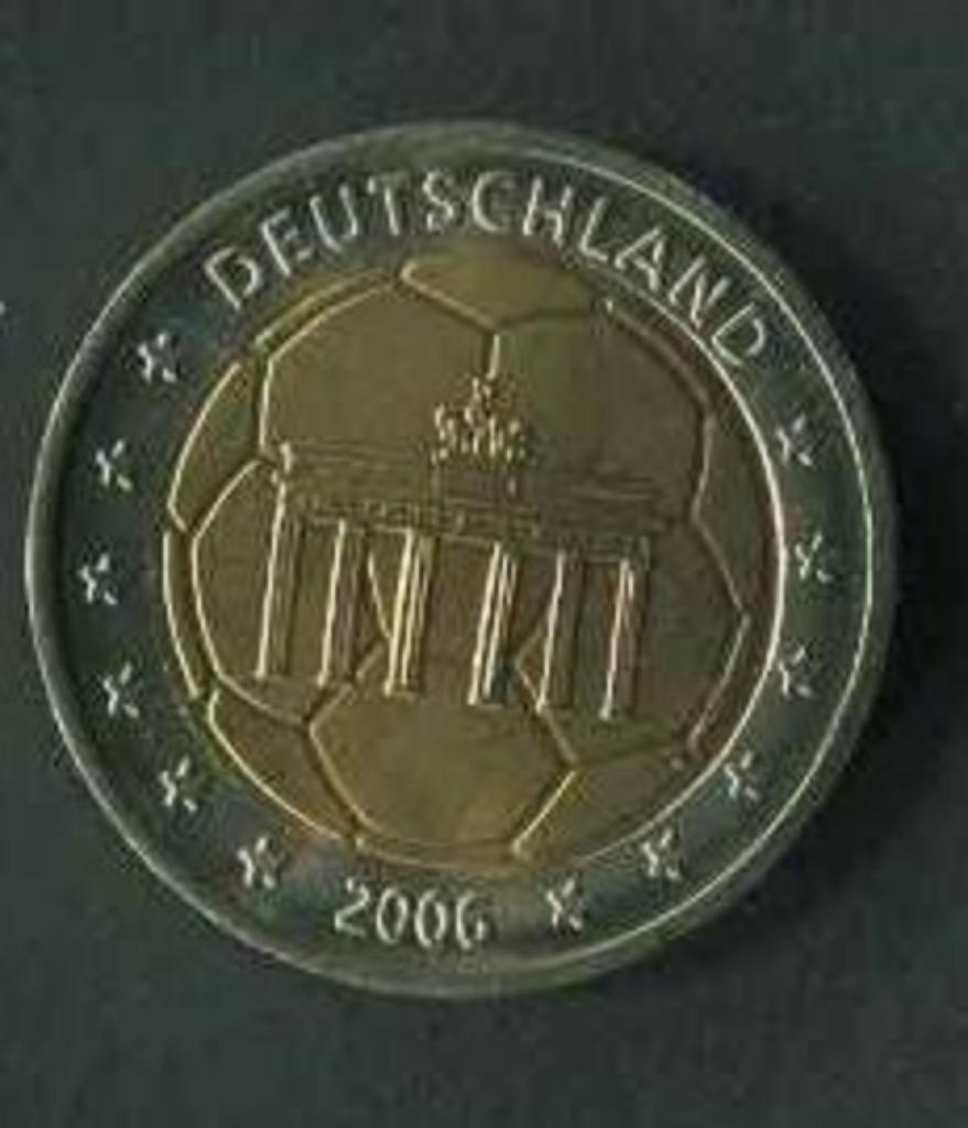 Duitsland 2 euro valutatest 2006 Voetbal zeldzame munt, Postzegels en Munten, Munten | Europa | Euromunten, Ophalen of Verzenden