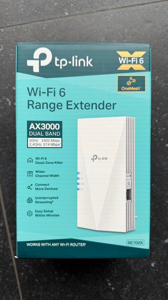 TP-Link RE700X - WIFI6! - als nieuw!, Computers en Software, WiFi-versterkers, Zo goed als nieuw, Ophalen of Verzenden