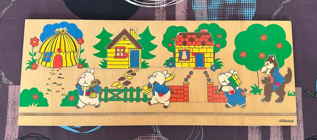 Legpuzzel wolf en de drie biggetjes, Ophalen of Verzenden