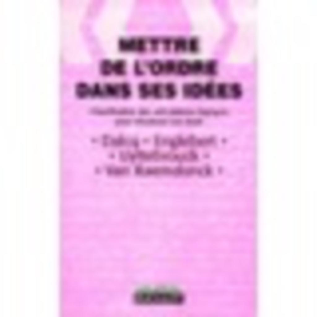 Mettre De L'ordre Dans Ses Idées. Classification Des Articul, Enlèvement ou Envoi, Collectif, Autres sciences