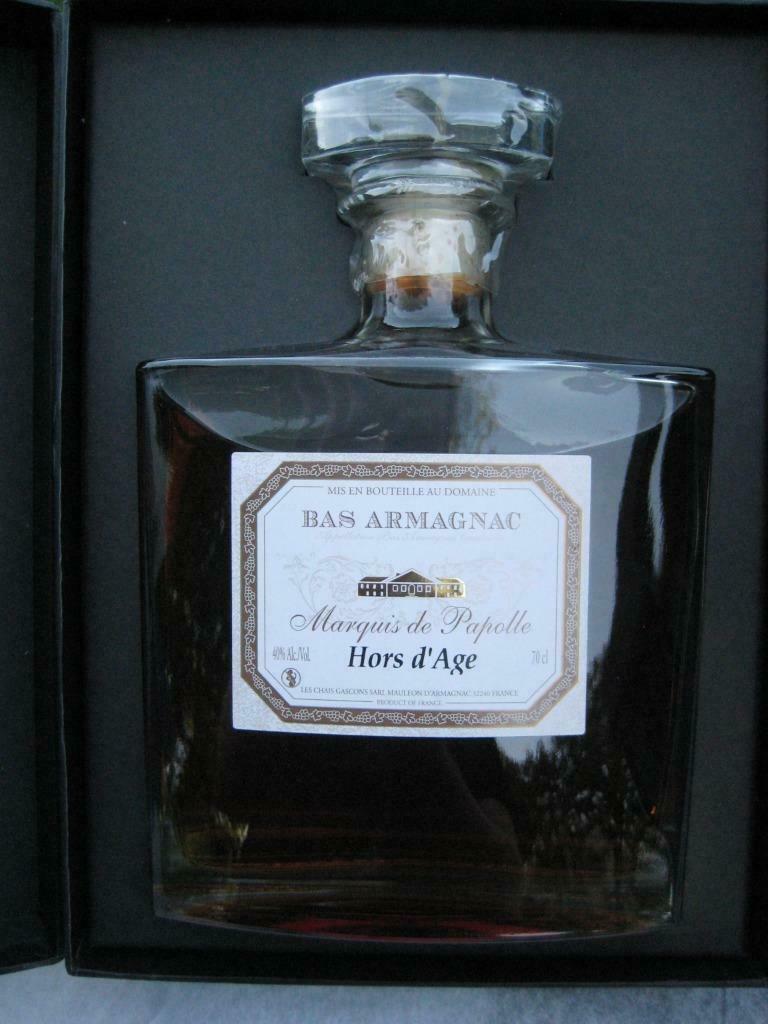 Bas Armagnac Marquis de Papolle Hors d'âge 15 ans - 4 pièces, Neuf, Enlèvement ou Envoi, Pleine, Autres types