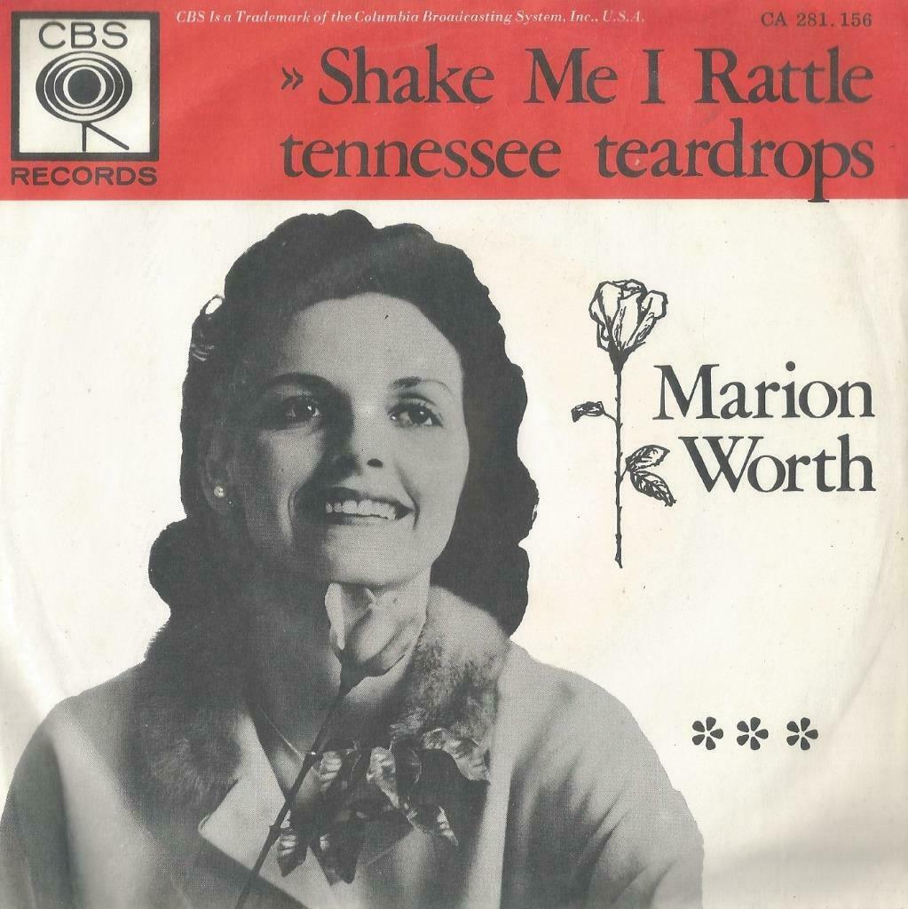 Marion Worth – Shake me I rattle / Tennessee teardrops, Enlèvement ou Envoi, Utilisé, Pop