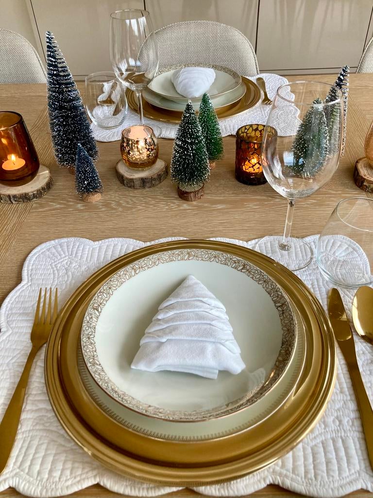 Bavaria 8 platte borden ecru goud, Ophalen