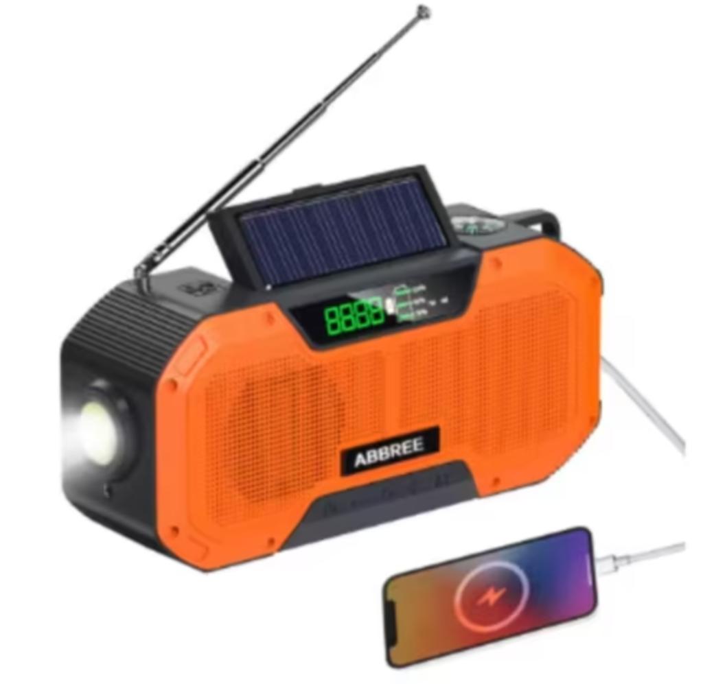 Draagbare AM / FM Nood radio met zaklamp en powerbank, Ophalen of Verzenden, Nieuw, Radio