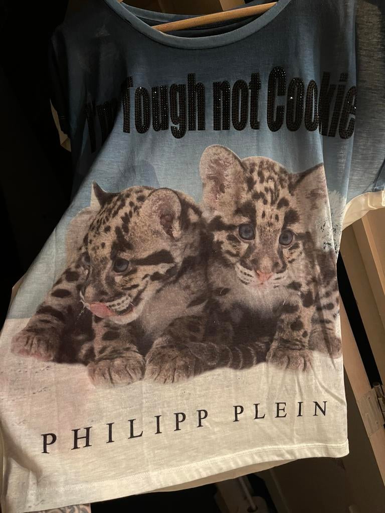 Philipp plein t-shirt, Kleding | Dames, Blauw, Ophalen of Verzenden, Zo goed als nieuw, Korte mouw