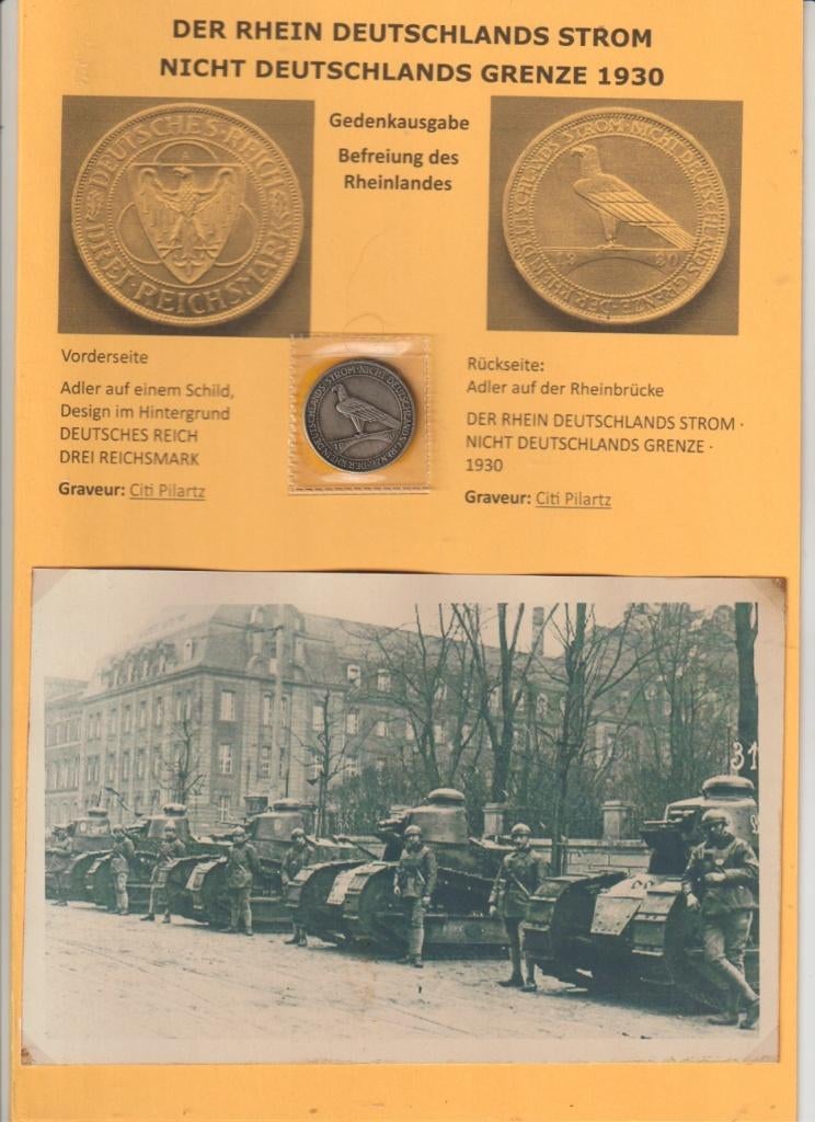 Deutschlands Strom, nicht Deutschlands Grenze, munt etc, Verzamelen, Militaria | Tweede Wereldoorlog, Verzenden, Landmacht, Overige typen