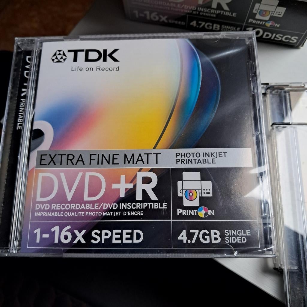 TDK DVD+R 4.7GB 16X 10PK Jewelcase, Ophalen of Verzenden, Nieuw, Dvd, TDK