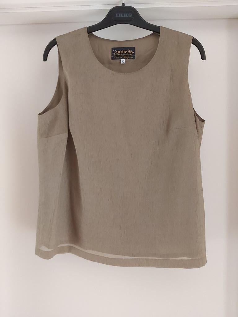 Top Caroline Biss beige/kaki - Maat 42, Kleding | Dames, Ophalen of Verzenden, Zo goed als nieuw, Beige