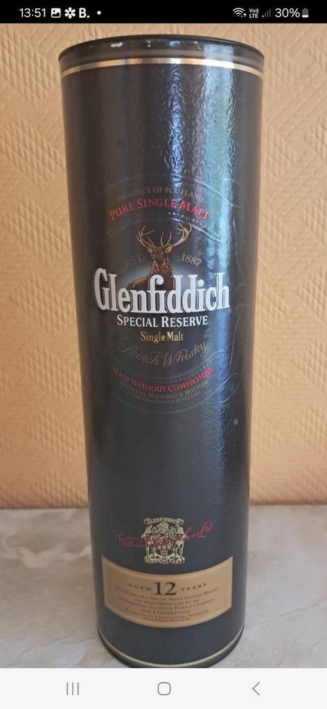 Scotch whisky Glenfiddich, Enlèvement, Neuf