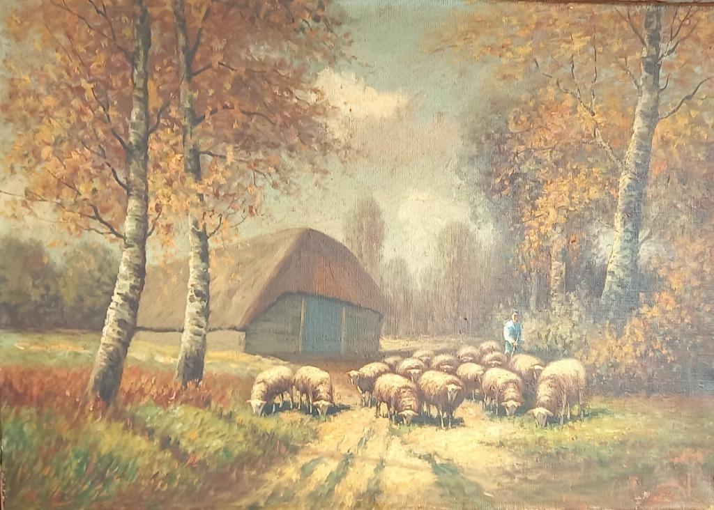 Schilderij Nederlandse School, Antiek en Kunst, Ophalen of Verzenden