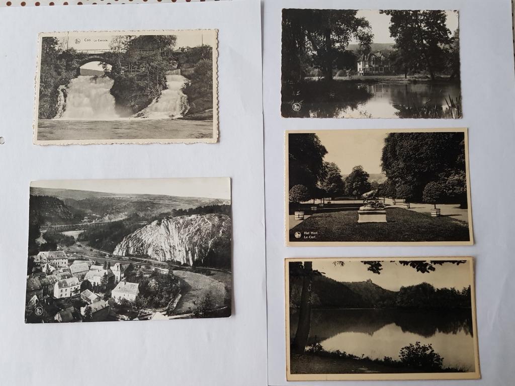 Een set van oude ansichtkaarten (5) uit België, Ophalen of Verzenden, 1940 tot 1960, Gelopen, Luik