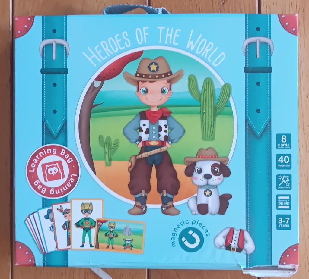 Jeu Heroes of the world (3-7 ans) pièces magnétiques, Enlèvement, Utilisé, Découverte