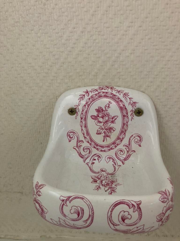Ancien porcelaine porte savon et porte brosses à dents (2), Enlèvement
