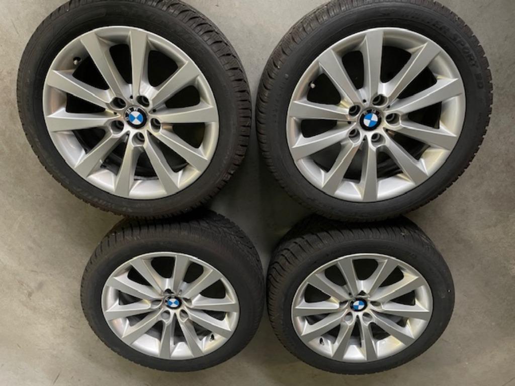 BMW 5SERIE F10/11 ORIGINELE VELGEN 18", Ophalen, 18 inch, Velg(en), Winterbanden