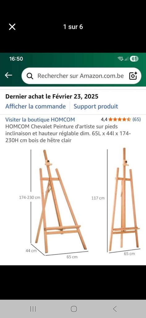 Chevalet en bois, Hobby & Loisirs créatifs, Enlèvement, Chevalet