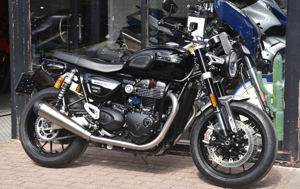 TRIUMPH SPEED TWIN ***MOTOVERTE.BE***, Motos, Motos | Triumph, Entreprise, Naked bike, 2 cylindres, Poignées chauffantes, Occasion