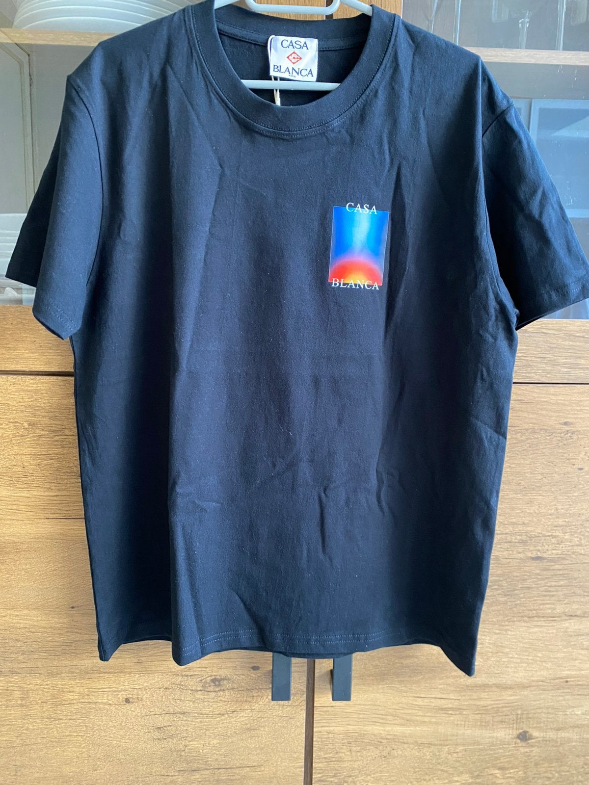 T-shirt Casablanca noir - Taille L, Vêtements | Hommes, T-shirts, Enlèvement ou Envoi, Comme neuf, Bleu