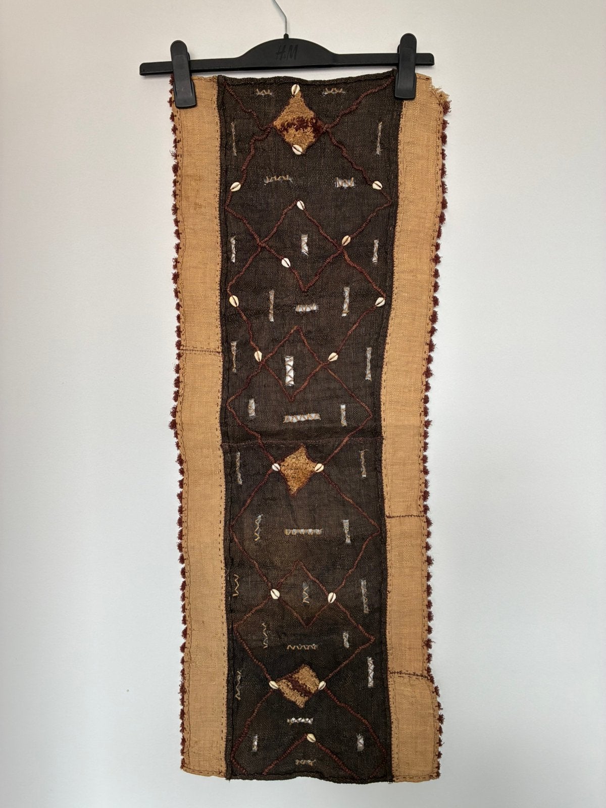 Authentique tissu Kuba ancien en raphia • RDC • Art africain, Maison & Meubles, Enlèvement, Comme neuf