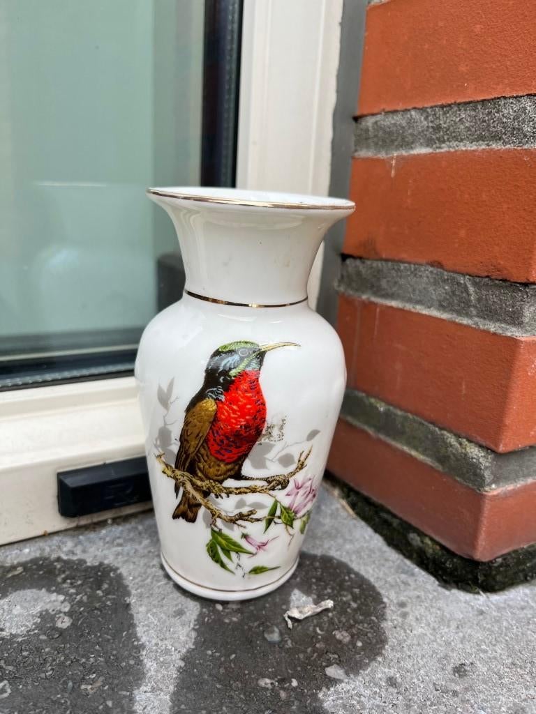 Vaasje met vogel, Ophalen of Verzenden