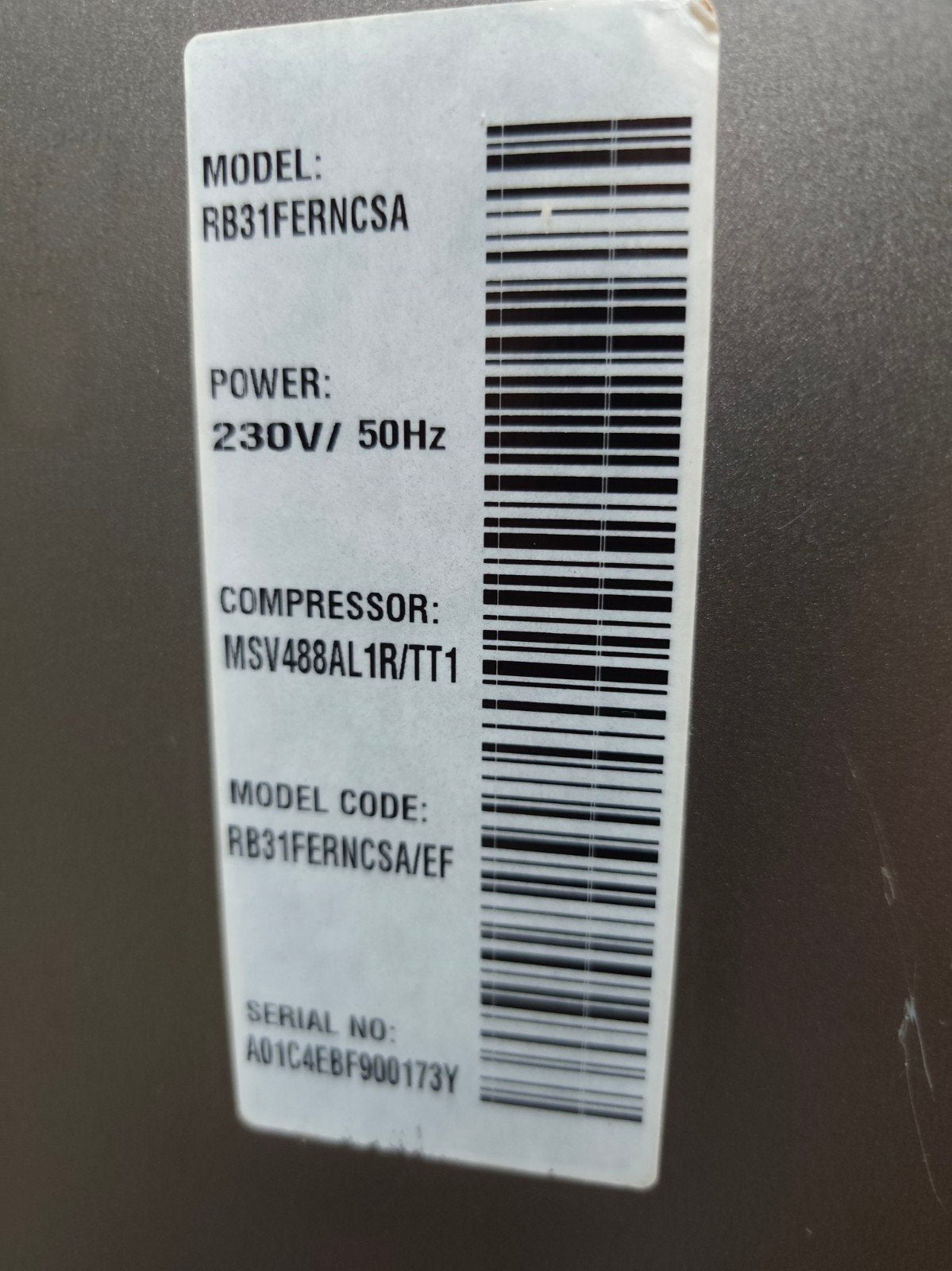 Réfrigérateur Samsung 304 l, Classe énergétique A ou plus économe, 160 cm ou plus, Enlèvement, Utilisé