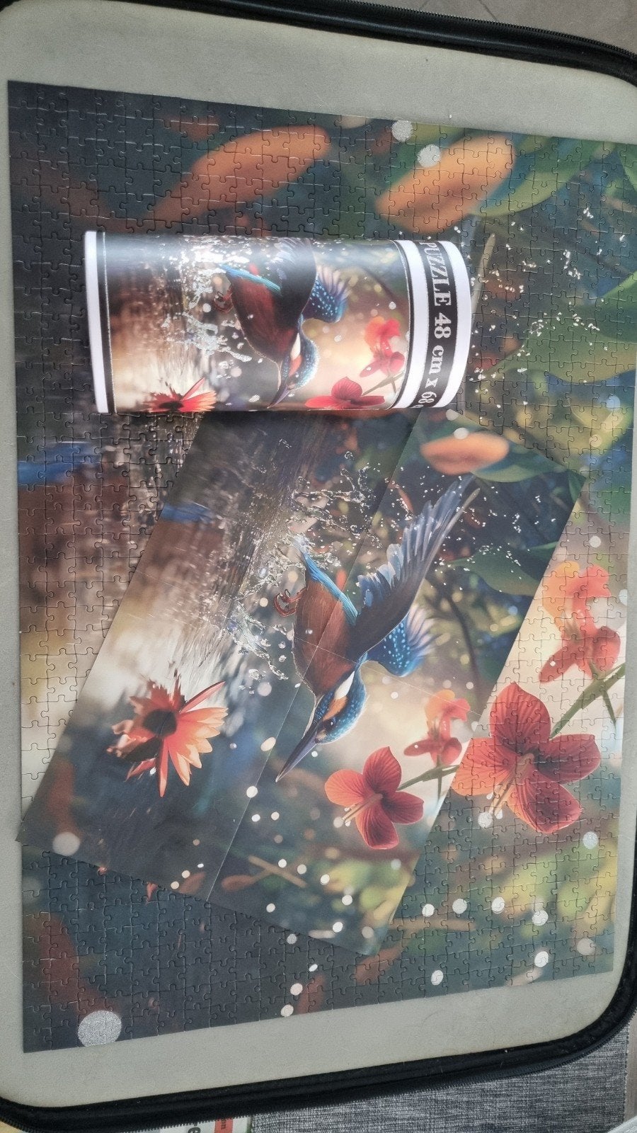 Puzzle d'oiseaux à paillettes de 1000 pièces, Hobby & Loisirs créatifs, Enlèvement ou Envoi, 500 à 1500 pièces, Comme neuf, Puzzle