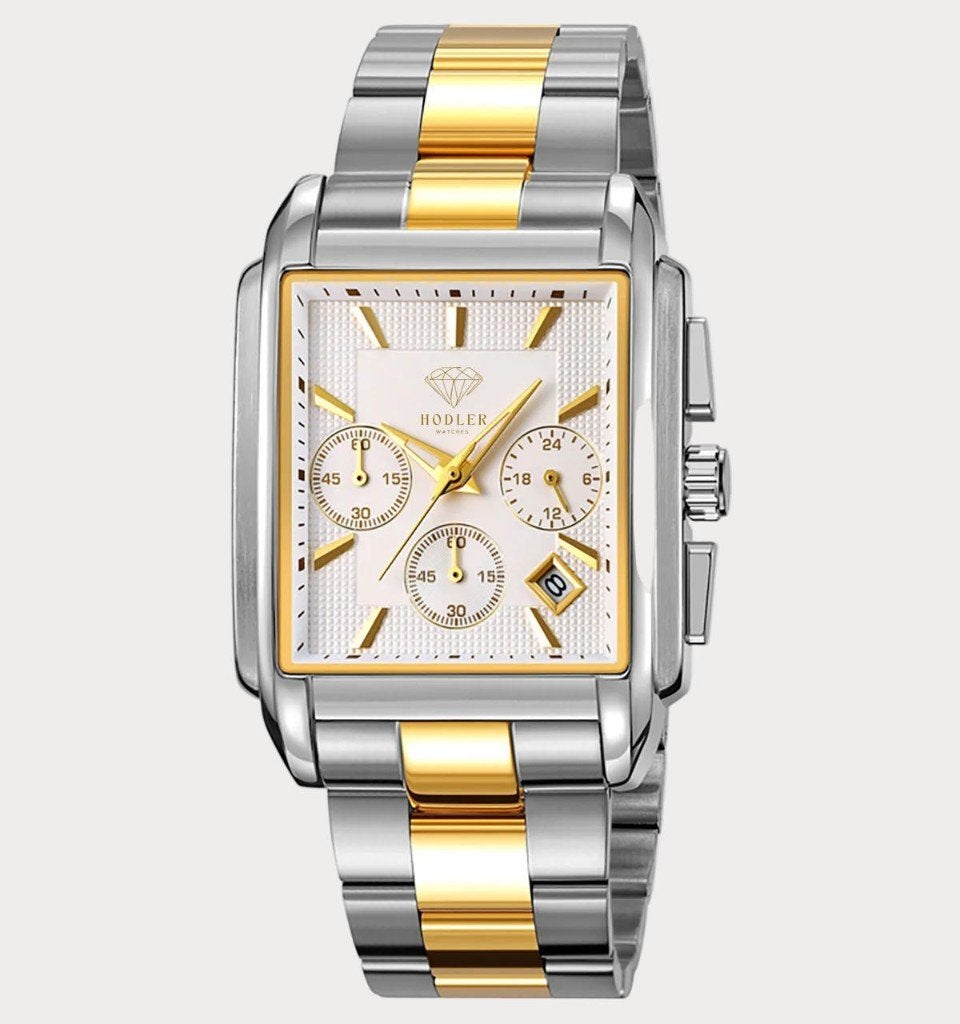Hodler Veytaux horloges - Silver & Gold (nieuw), Handtassen en Accessoires, Horloges | Heren, Ophalen, Polshorloge, Nieuw, Goud