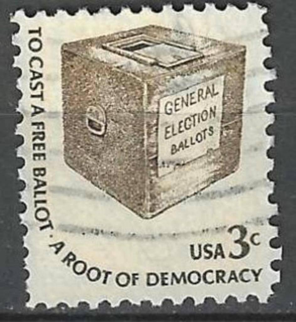 USA 1977 - Yvert 1182 - Vrije verkiezingen - Urne (ST), Verzenden, Gestempeld