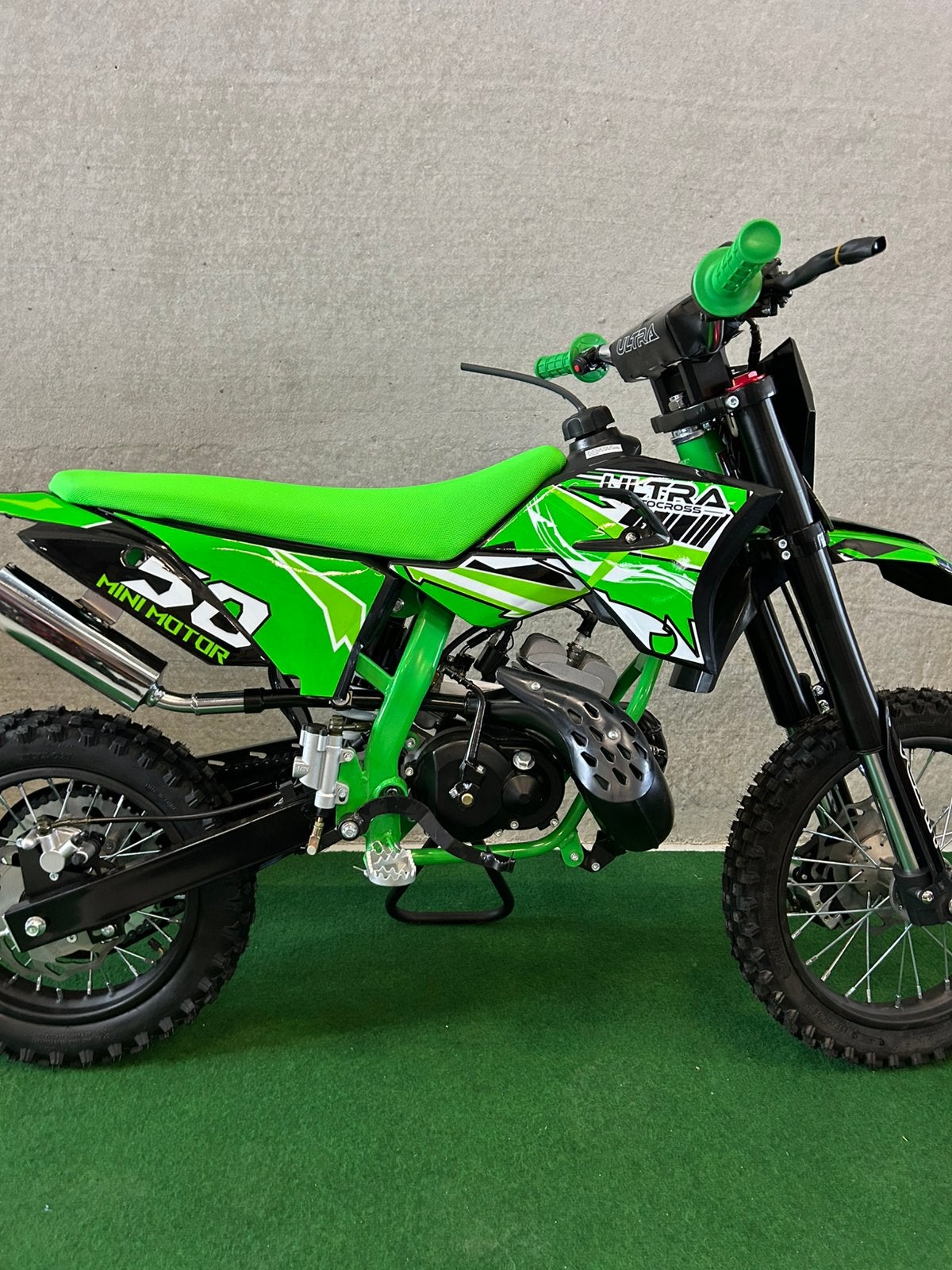 Nieuwe 49CC benzine kickstart kinder crossmotor, Ophalen, Nieuw, 49 cc, Schijfrem