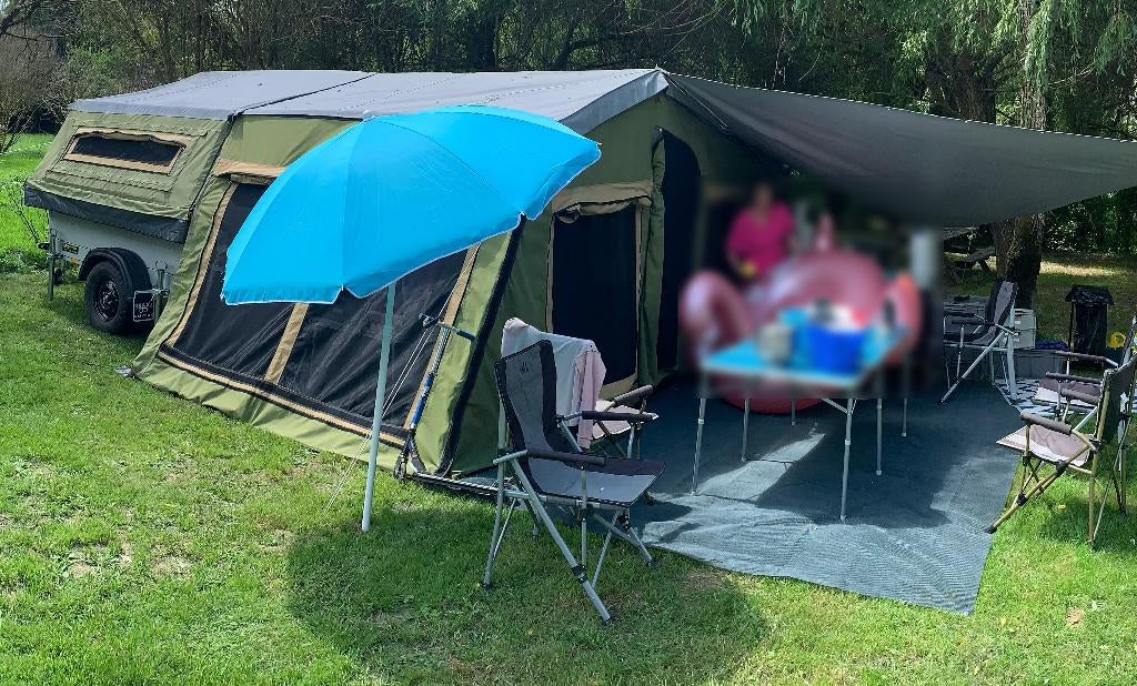 Tenttrailer Gordigear Savannah, Caravans en Kamperen, Tot en met 4, Groen, Ophalen, Overige merken