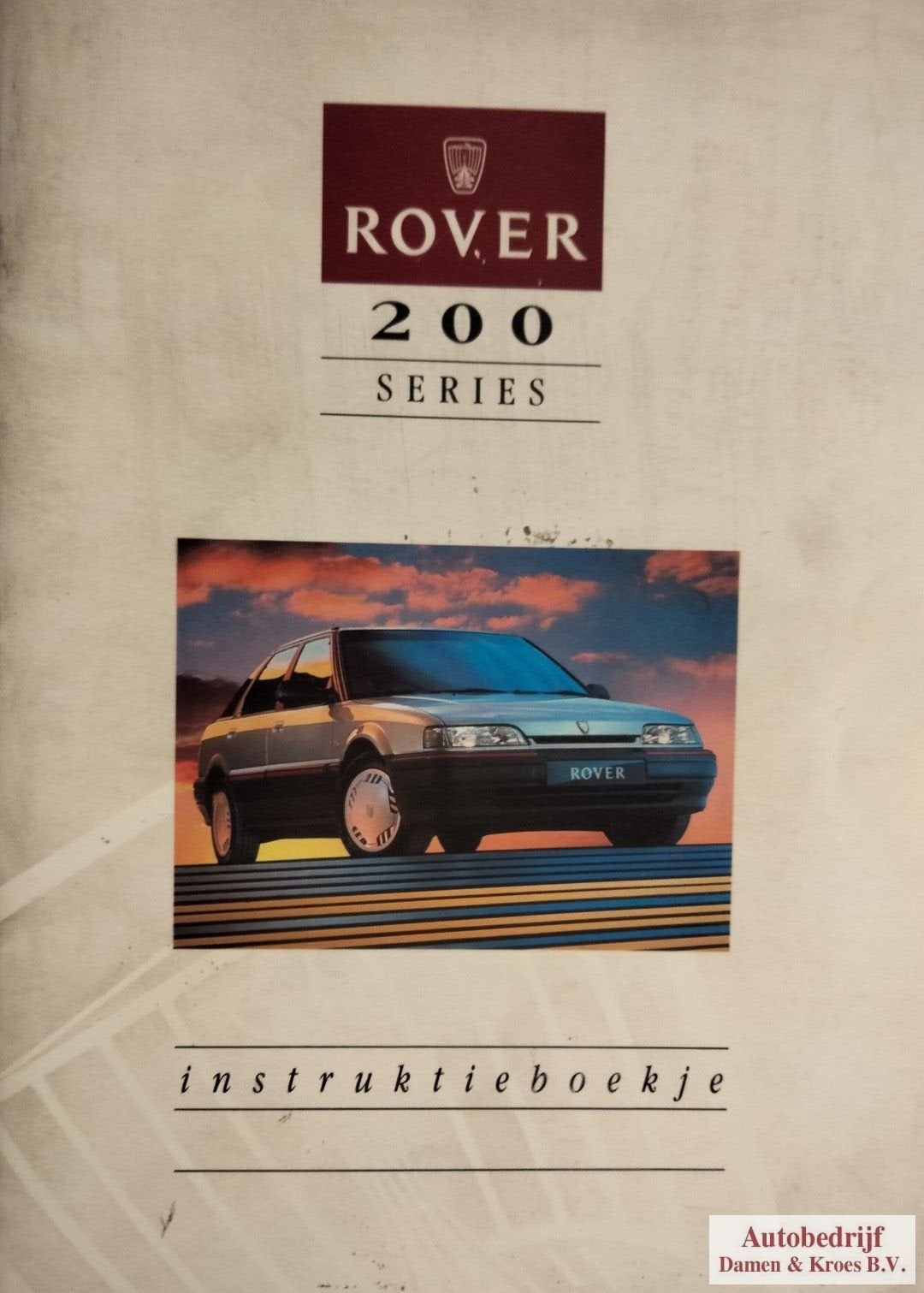 Handboek Rover 200 serie 216 GSi, 216 GTi, 16V Instructieboe, Enlèvement ou Envoi