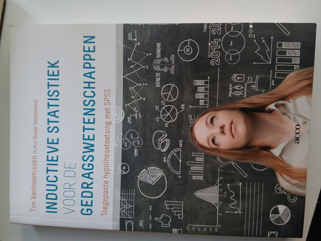 Inductieve statistiek voor de gedragswetenschappen, Ophalen of Verzenden, Zo goed als nieuw, Tim Vanhoomissen; Guido Valkeneers