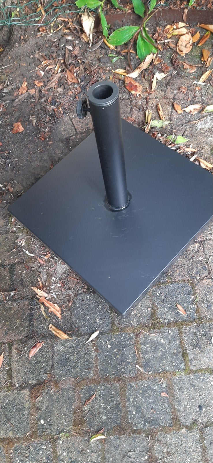 Nieuwe zwarte parasolvoet, zeer zwaar, Tuin en Terras, Parasols, Ophalen, Nieuw, Minder dan 1 meter, Parasolvoet
