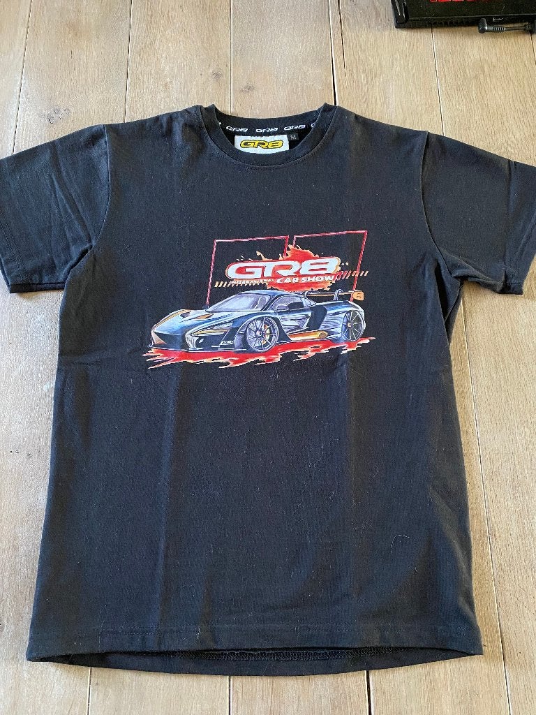 zwarte t-shirt GR8 car show medium, Ophalen of Verzenden, Maat 48/50 (M)