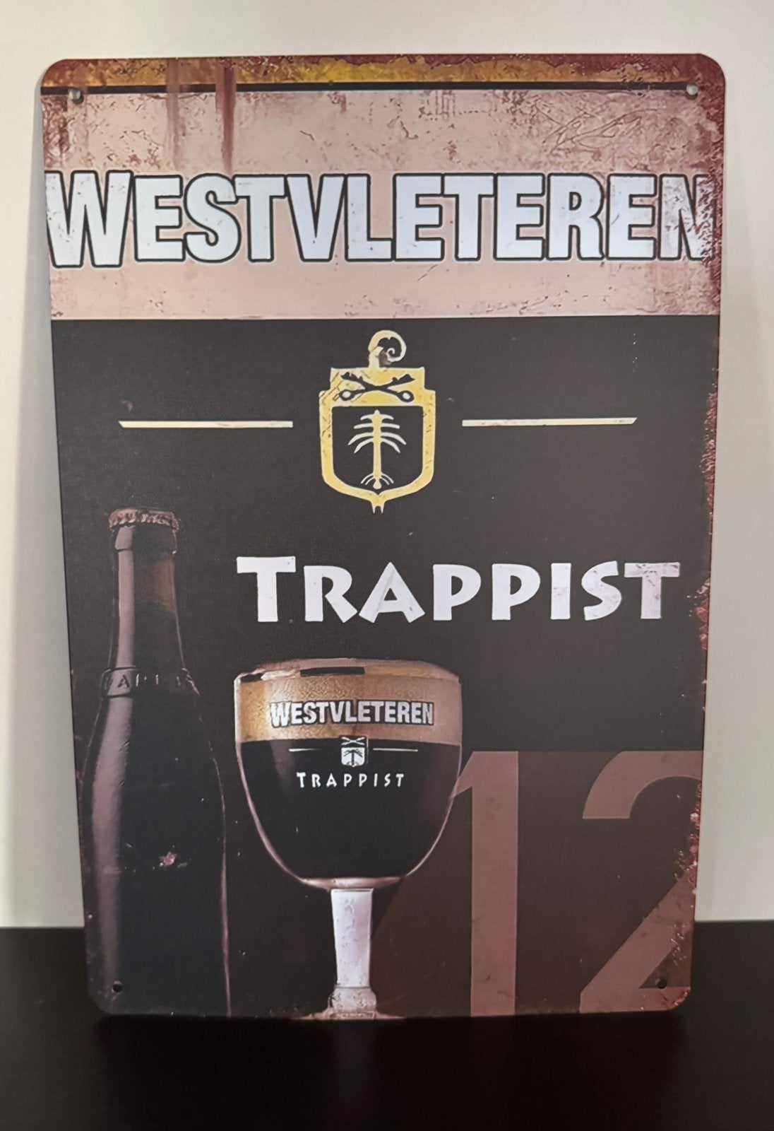 Metalen reclamebord Westvleteren Trappist, Verzamelen, Ophalen of Verzenden, Nieuw, Reclamebord, Plaat of Schild