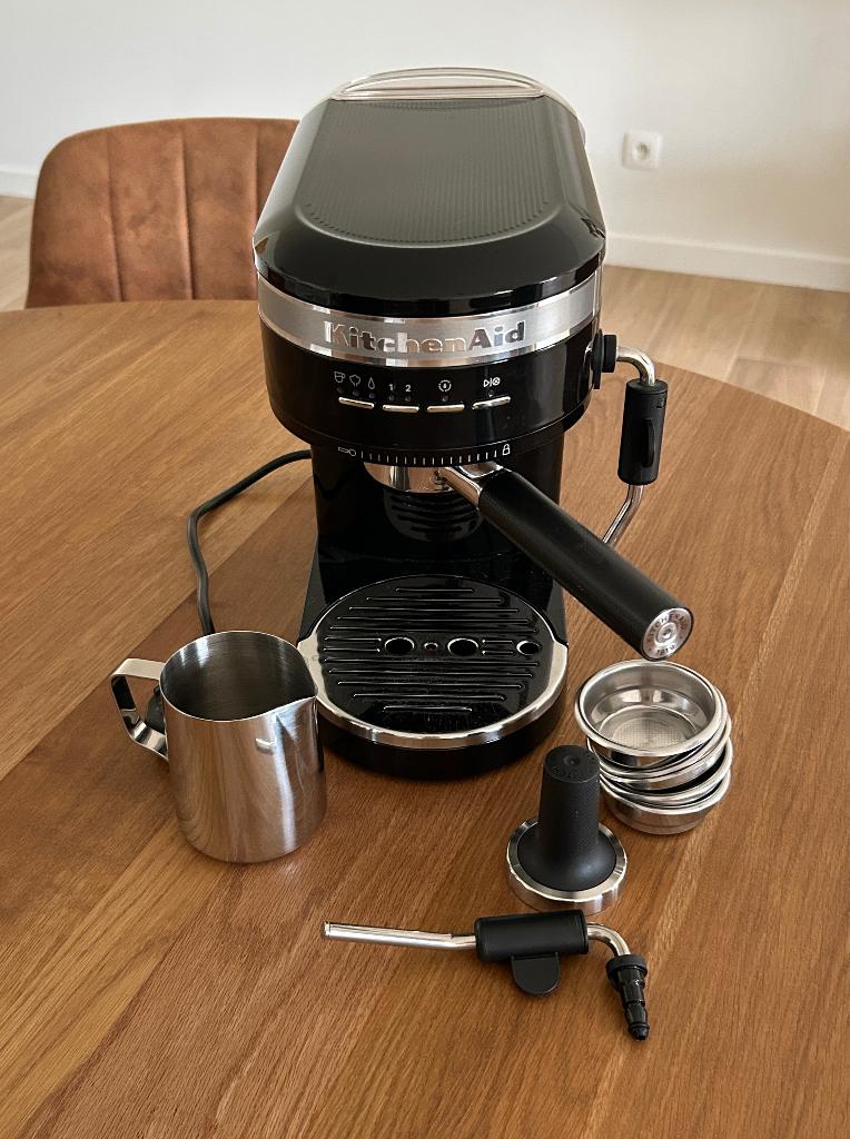 Kitchenaid Art Espresso Onyx Black, Ophalen, Gebruikt, Espresso apparaat, Gemalen koffie