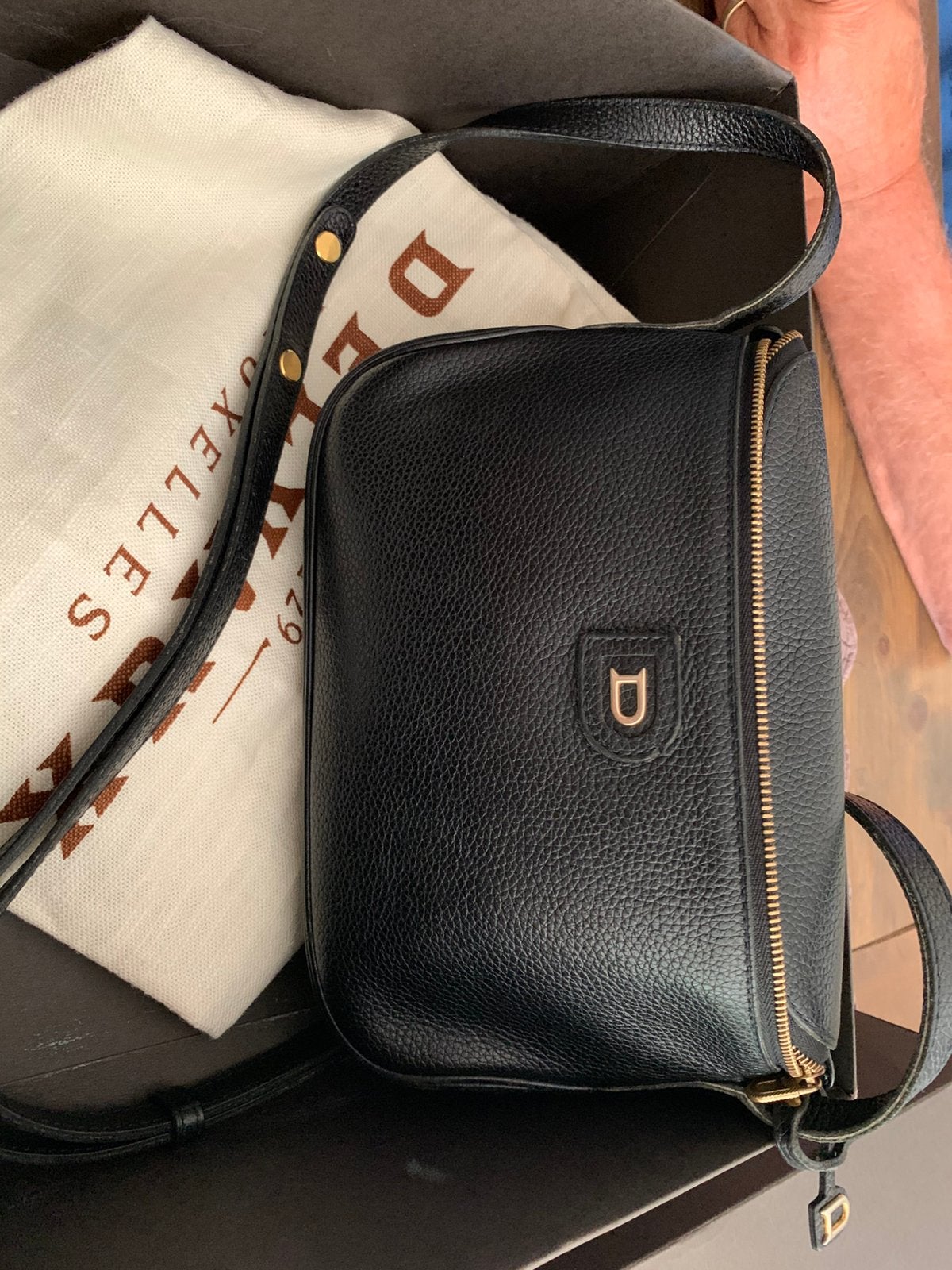 Zwarte macao delvaux, Handtassen en Accessoires, Ophalen of Verzenden, Zo goed als nieuw