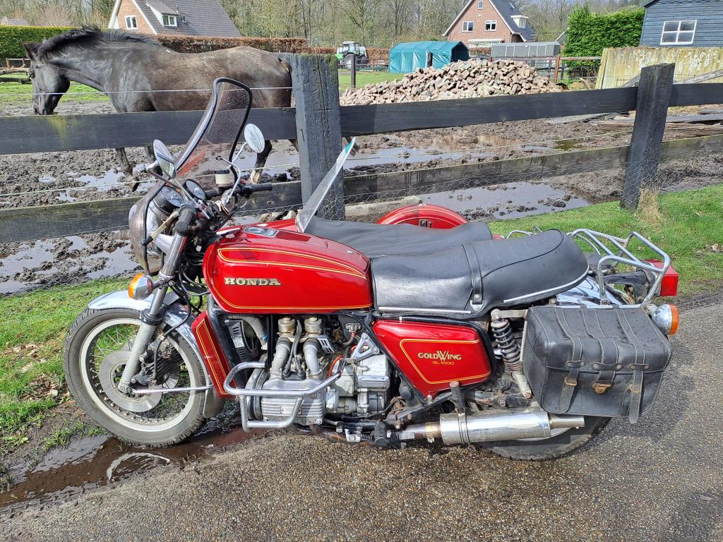 HONDA GL1000 GOLDWING + hOLLANDIA ZIJSPAN, Motos, Motos | Side-cars, Niet ingevuld, Niet ingevuld, Niet ingevuld